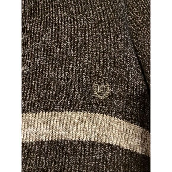 Chaps Men's Classic-Fit Striped Mockneck Twist Sweater Walnut Size XL - Picture 4 of 7